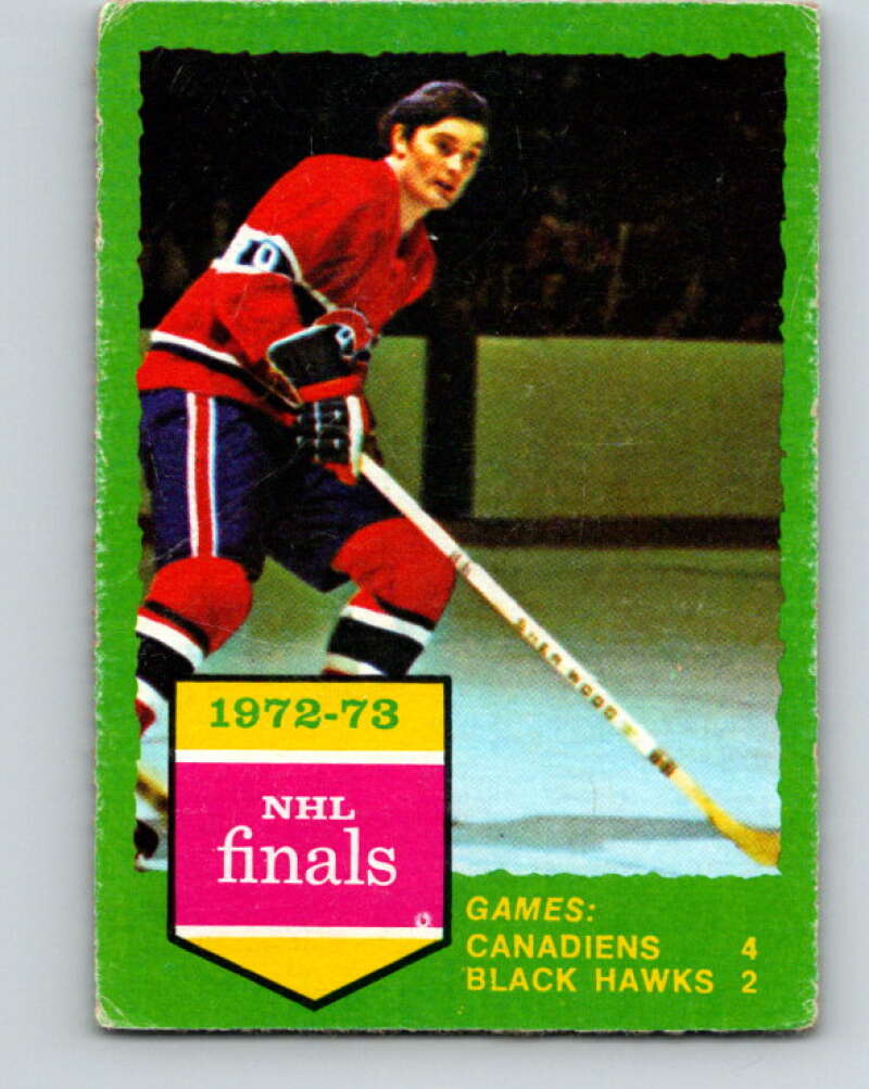 1973-74 O-Pee-Chee #197 Series G Canadiens/Blackhawks V8536