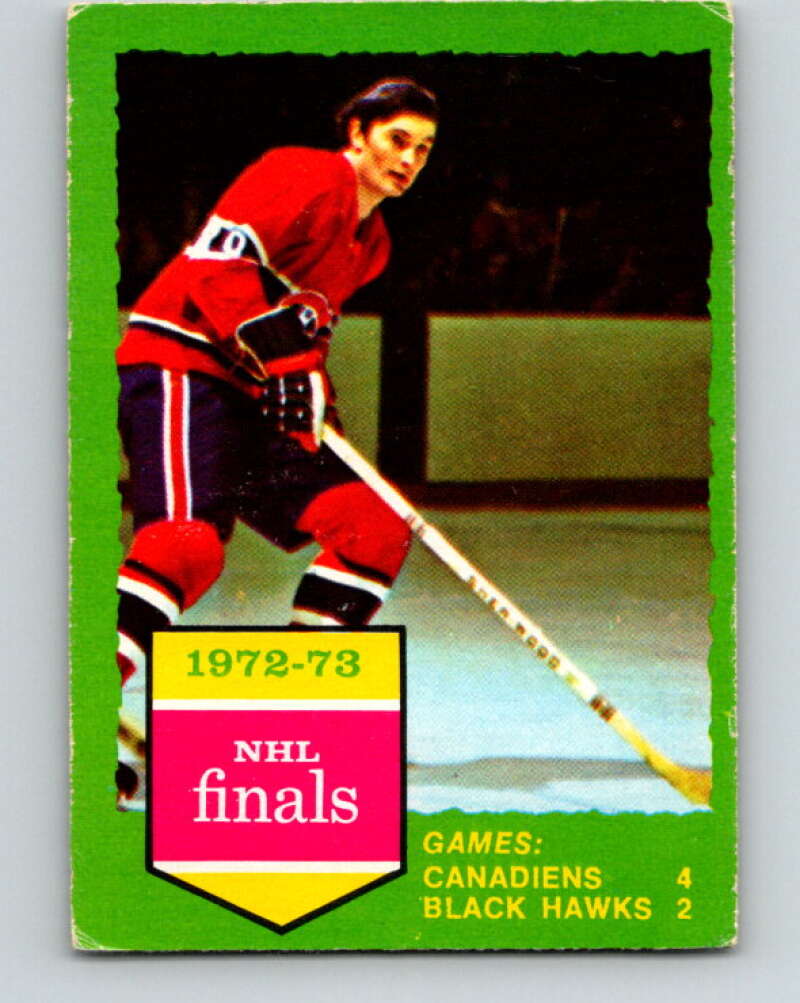 1973-74 O-Pee-Chee #197 Series G Canadiens/Blackhawks V8537
