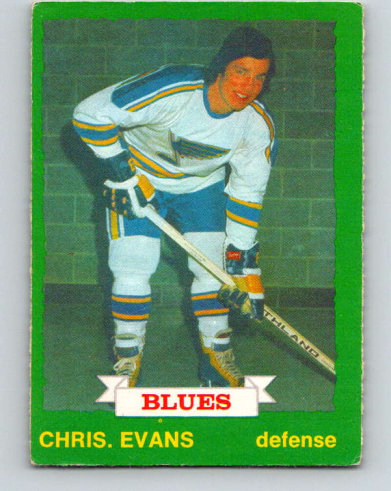 1973-74 O-Pee-Chee #208 Chris Evans St. Louis Blues V8557