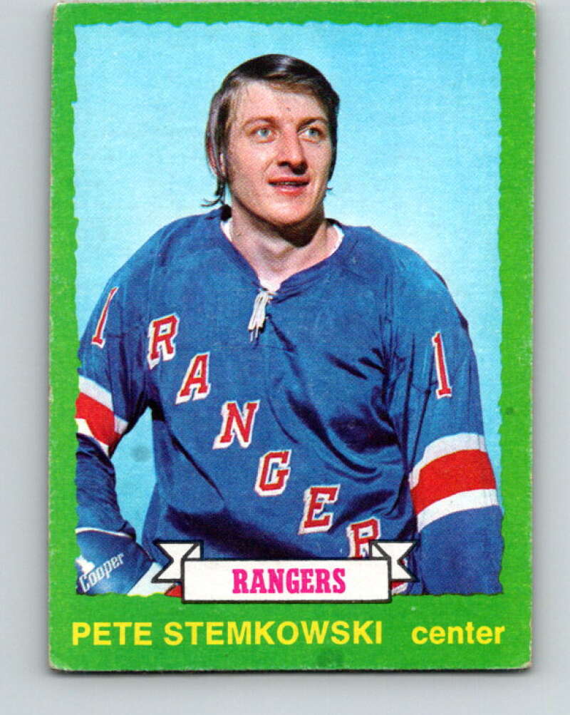 1973-74 O-Pee-Chee #217 Pete Stemkowski New York Rangers V8576