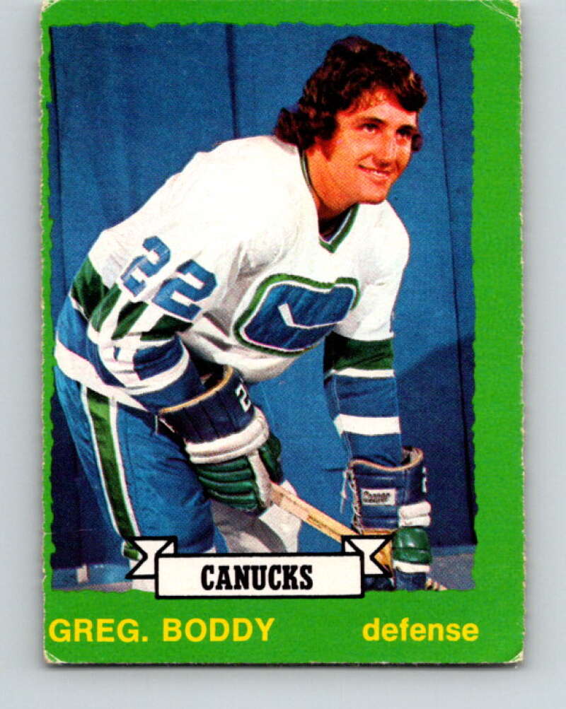 1973-74 O-Pee-Chee #235 Gregg Boddy RC Rookie Vancouver Canucks V8602