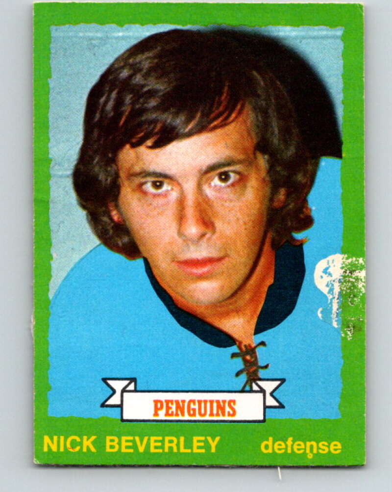 1973-74 O-Pee-Chee #239 Nick Beverley Pittsburgh Penguins V8609