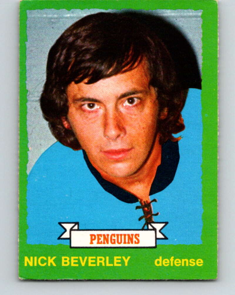 1973-74 O-Pee-Chee #239 Nick Beverley Pittsburgh Penguins V8610