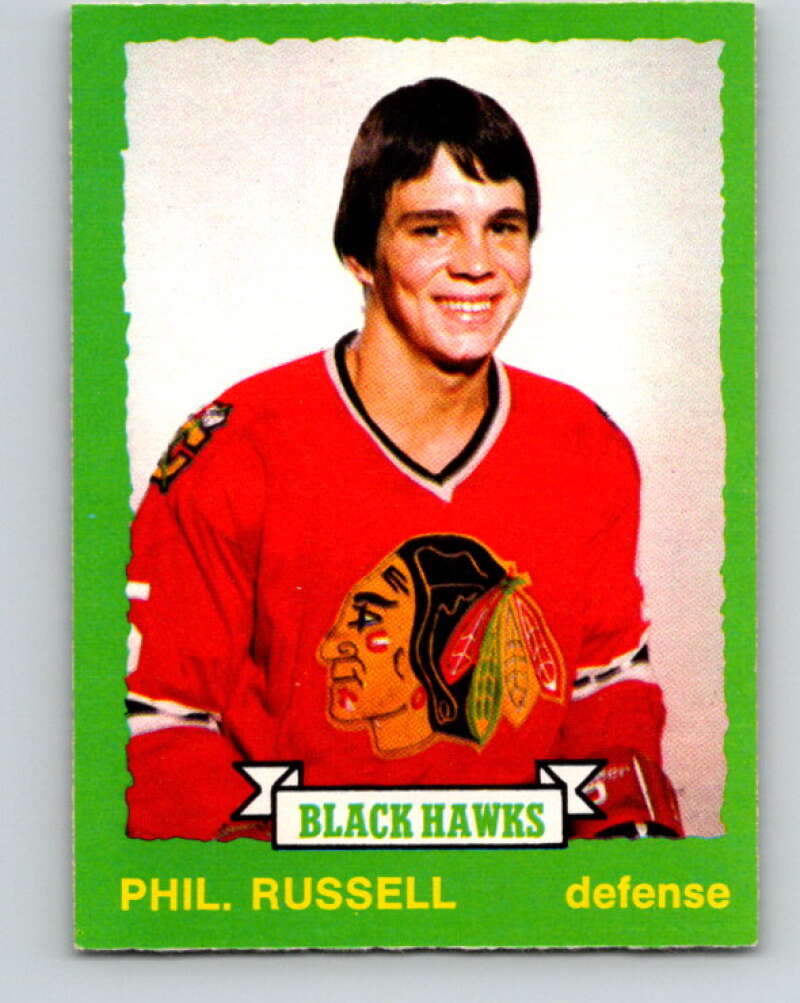 1973-74 O-Pee-Chee #243 Phil Russell RC Rookie Chicago Blackhawks V8621