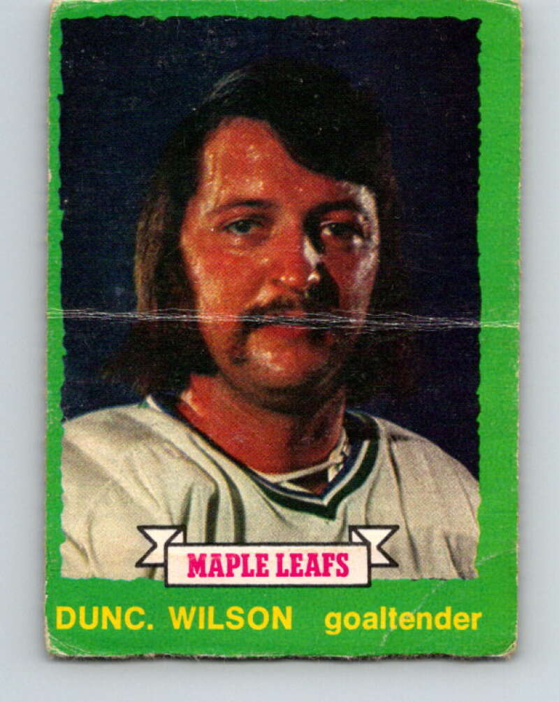 1973-74 O-Pee-Chee #257 Dunc Wilson Toronto Maple Leafs V8638