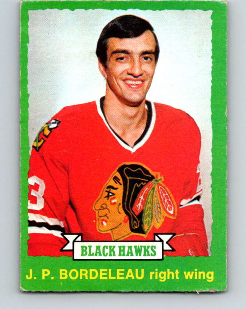 1973-74 O-Pee-Chee #258 J.P. Bordeleau RC Rookie Chicago Blackhawks V8641