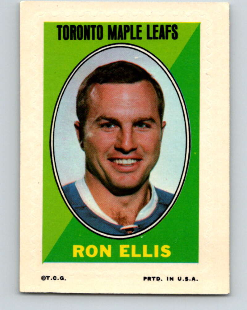 1970-71 Topps Sticker Stamps #5 Ron Ellis Toronto Maple Leafs V8654