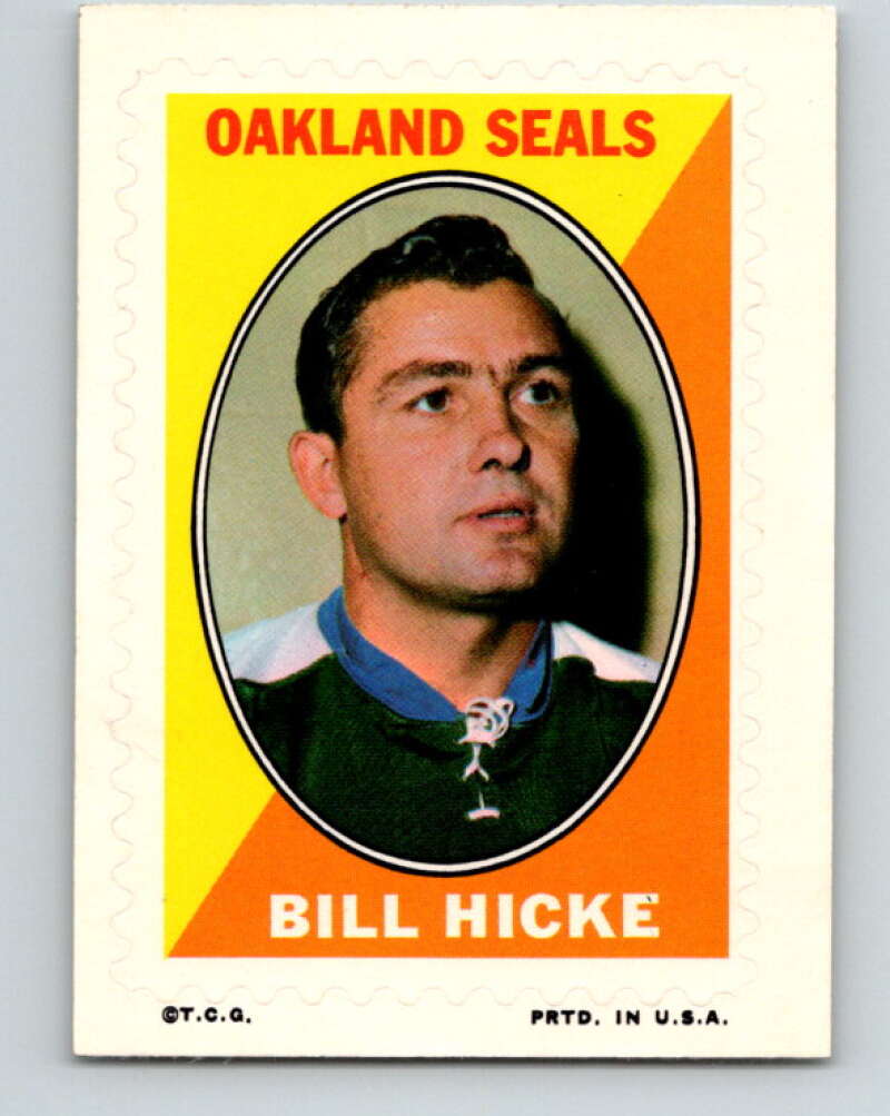 1970-71 Topps Sticker Stamps #12 Bill Hicke Oakland Seals V8669