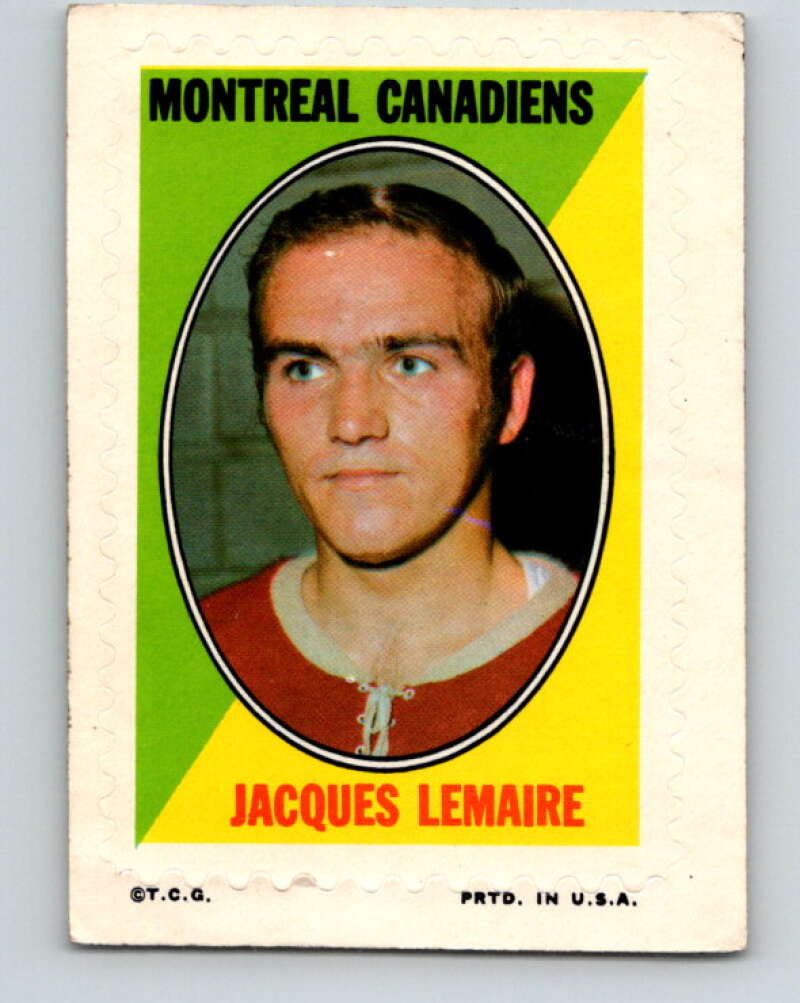 1970-71 Topps Sticker Stamps #19 Jacques Laperriere Montreal Canadiens V8675