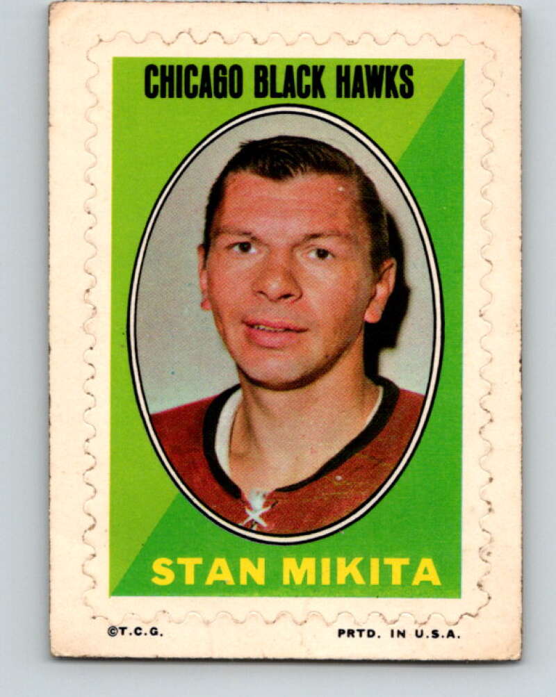 1970-71 Topps Sticker Stamps #23 Stan Mikita Chicago Blackhawks V8679