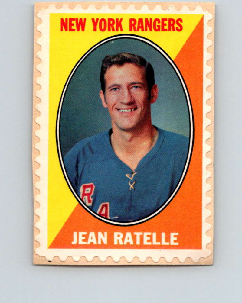 1970-71 Topps Sticker Stamps #26 Jean Ratelle New York Rangers V8682
