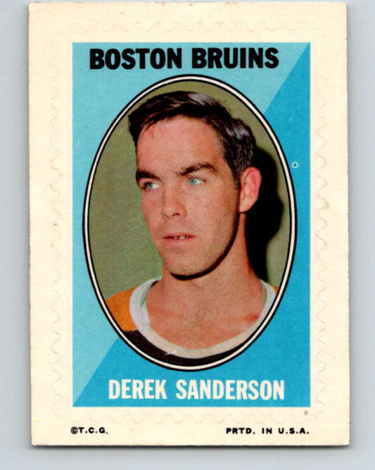 1970-71 Topps Sticker Stamps #27 Derek Sanderson  Boston Bruins  V8683