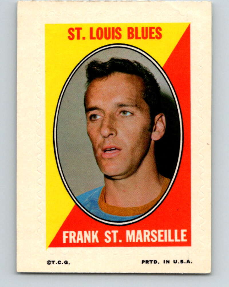 1970-71 Topps Sticker Stamps #28 Frank St. Marseille St. Louis Blues V8684