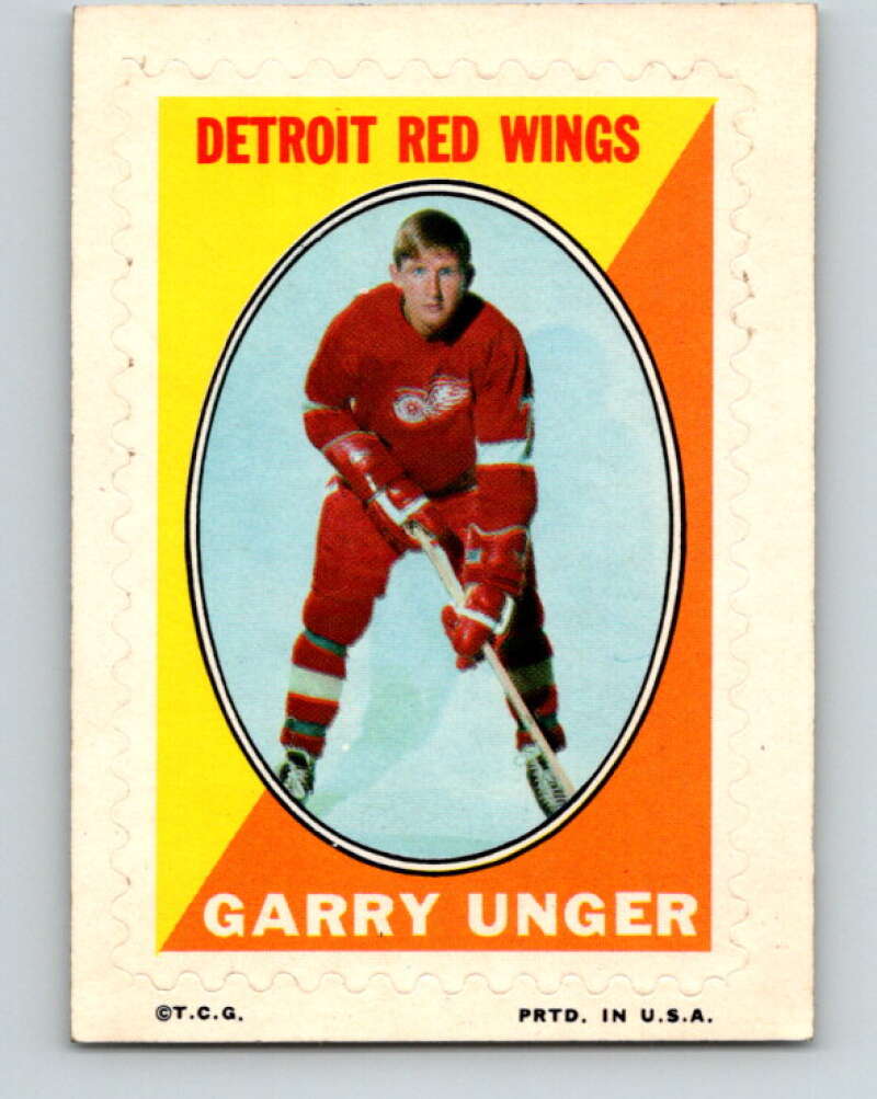 1970-71 Topps Sticker Stamps #30 Garry Unger Detroit Red Wings V8687