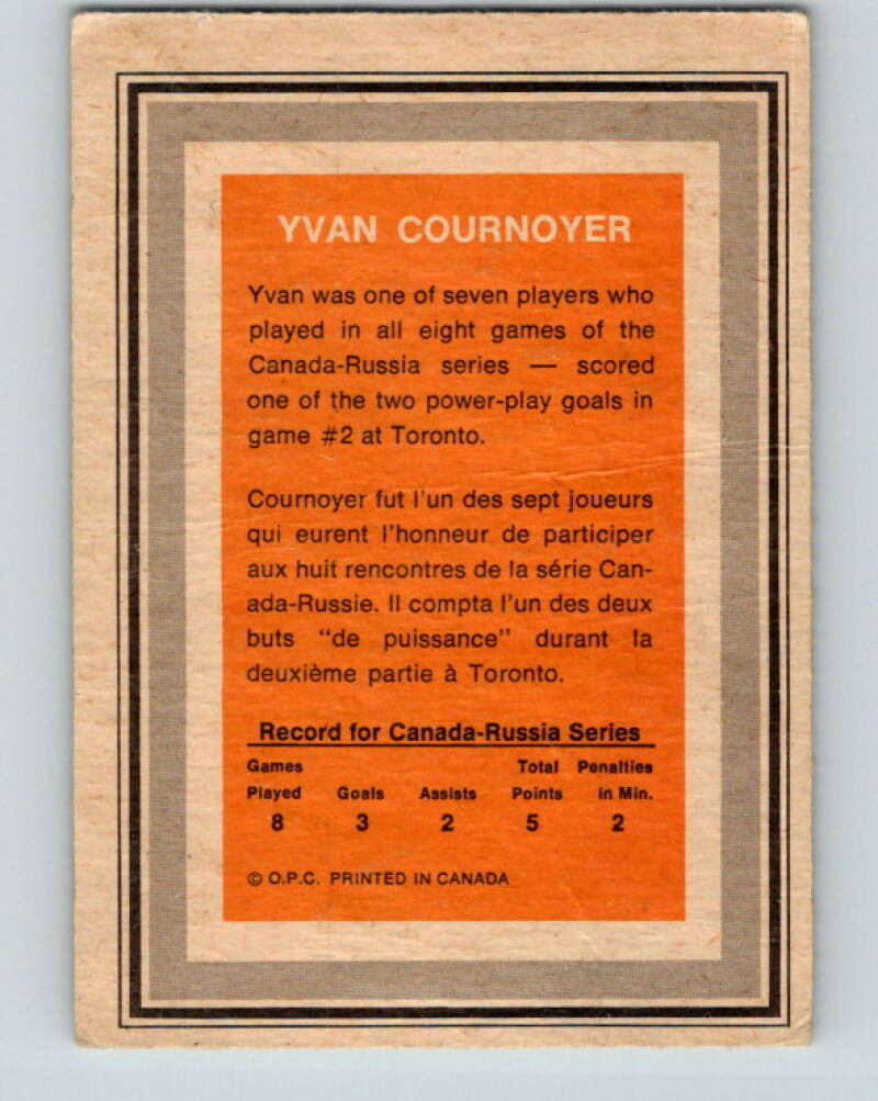 1972-73 O-Pee-Chee Team Canada #6 Yvan Cournoyer V8748