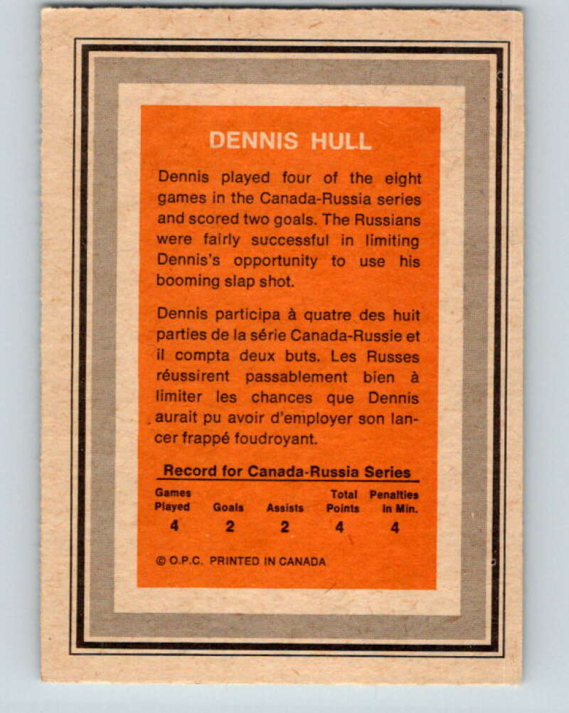 1972-73 O-Pee-Chee Team Canada #15 Dennis Hull V8763