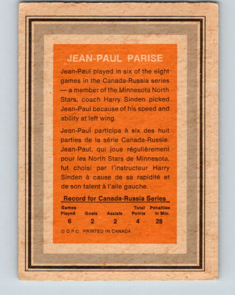 1972-73 O-Pee-Chee Team Canada #20 J.P. Parise V8773