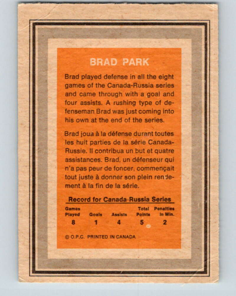 1972-73 O-Pee-Chee Team Canada #21 Brad Park V8781