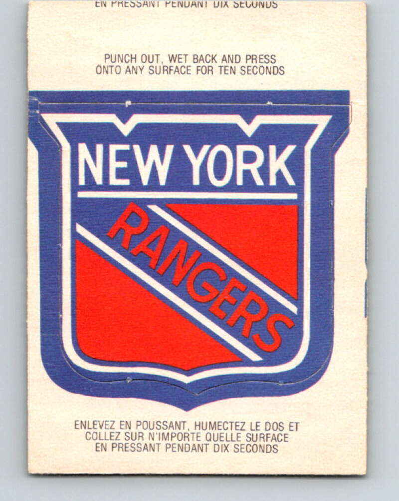 1973-74 O-Pee-Chee Team Crests #12 New York Rangers V8833