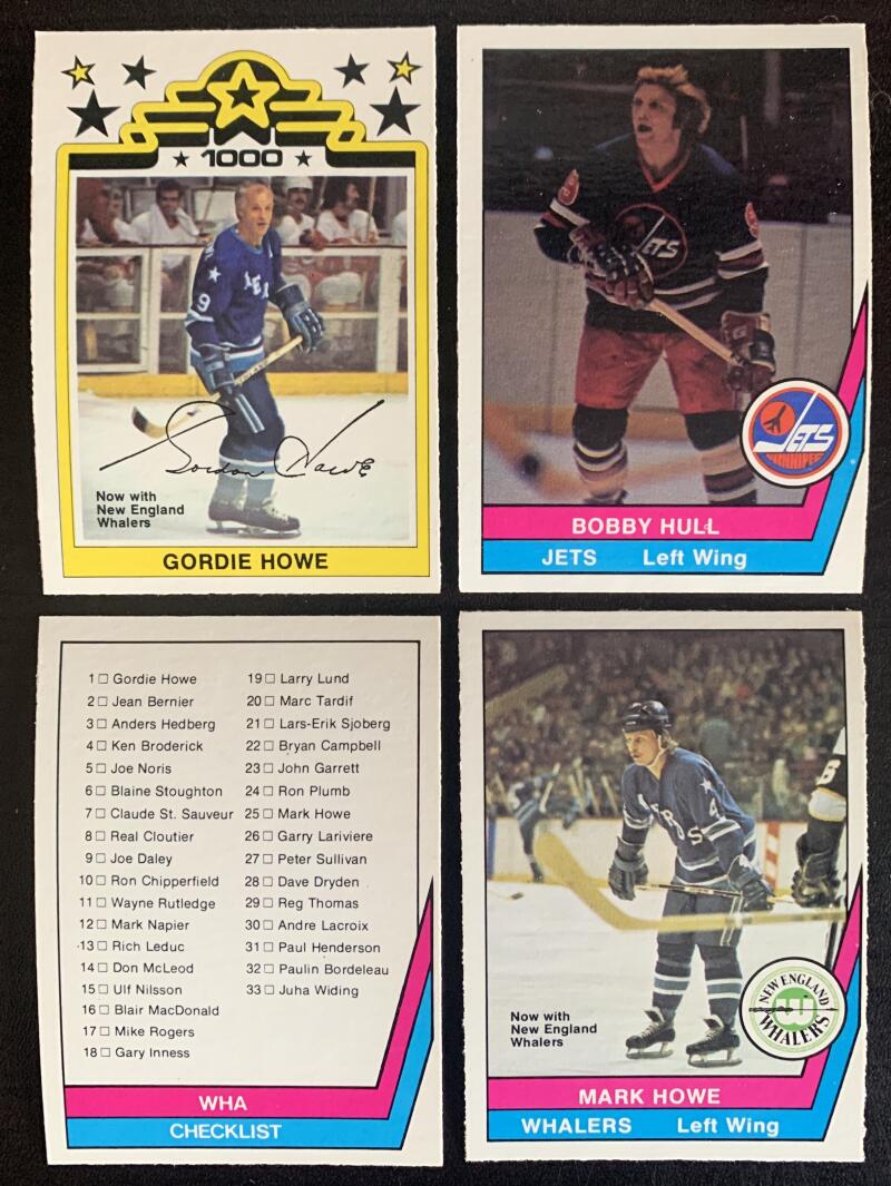 1977-78 WHA O-Pee-Chee NHL Hockey Complete Set 1-66 MINT *0173
