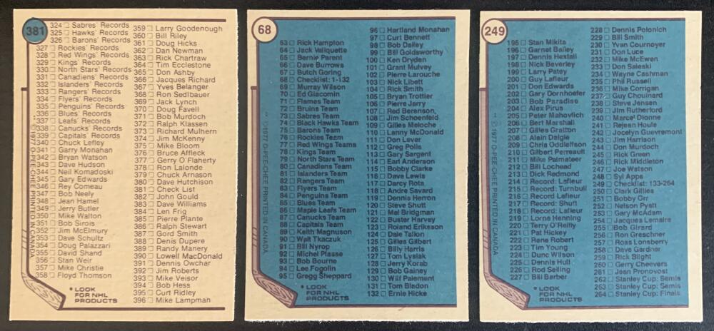 1977-78 O-Pee-Chee NHL Hockey Complete Set 1-398 NM-MINT *0176