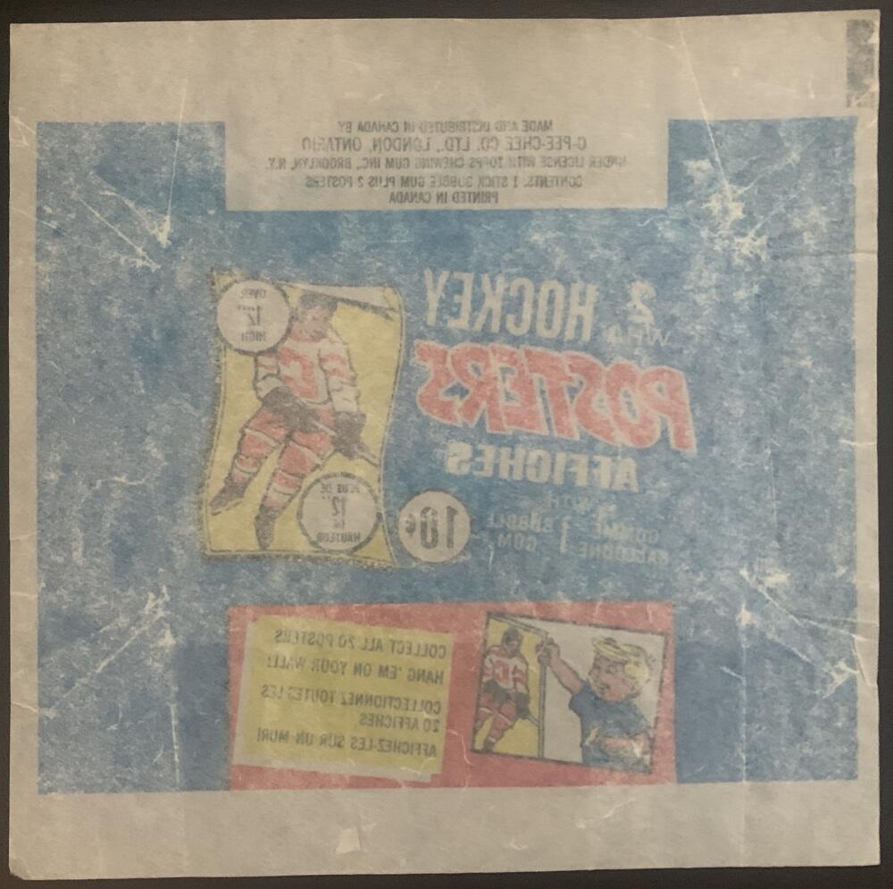 Hockey Wax Wrapper - 1973-74 WHA O-Pee-Chee - Poster Pack W1