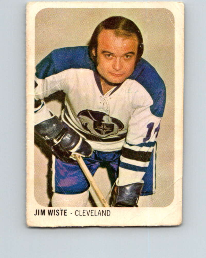 1973-74 Quaker Oats WHA #1 Jim Wiste Cleveland Crusaders V8899