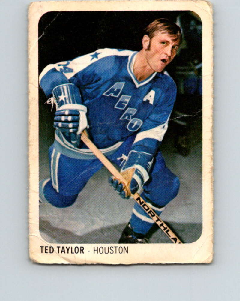 1973-74 Quaker Oats WHA #28 Ted Taylor Houston Aeros V8925