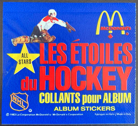Hockey Wax Wrapper - 1983-84 McDonalds - Album Sticker Pack W29