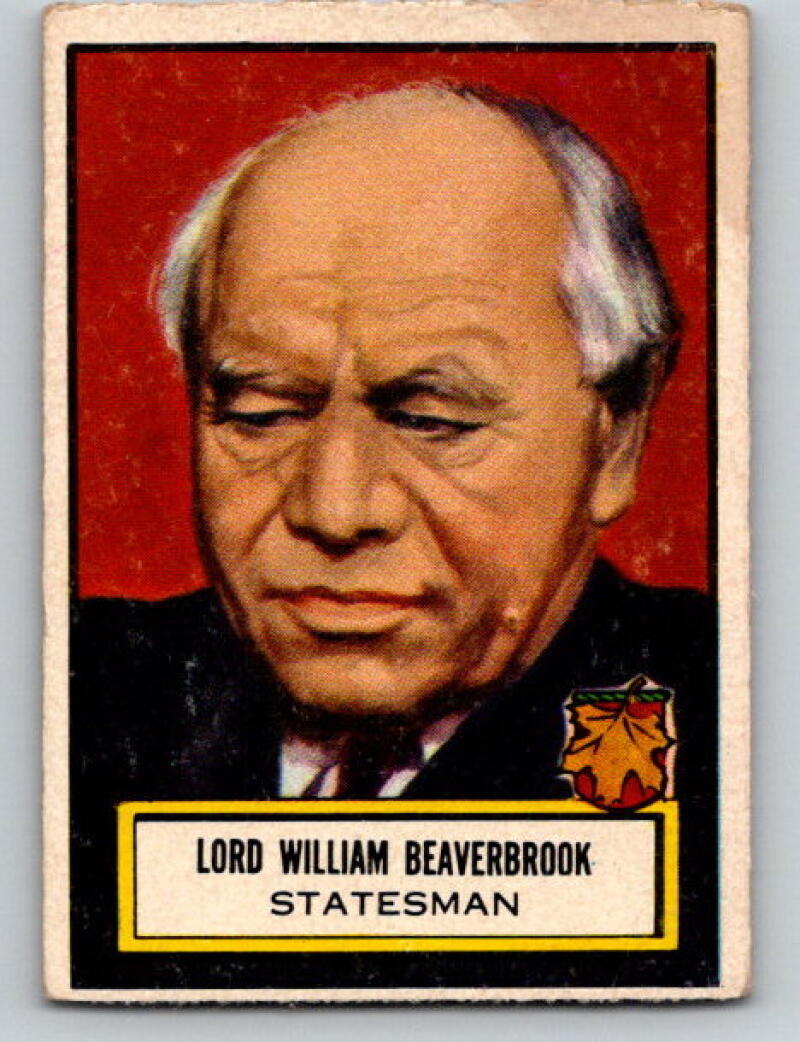 1952 Topps Look 'n See #100 William Beaverbrook Vintage Card V8968