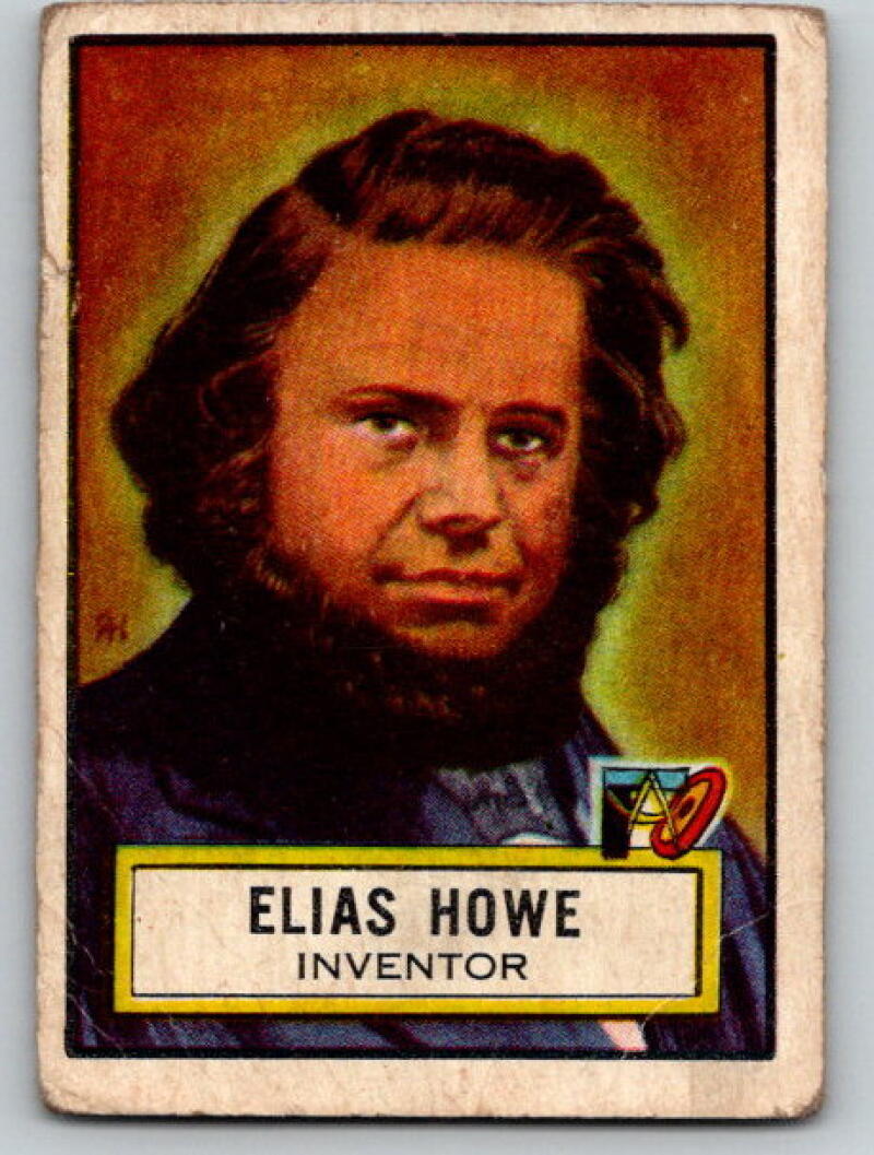 1952 Topps Look 'n See #75 Elias Howe Vintage Card V8971