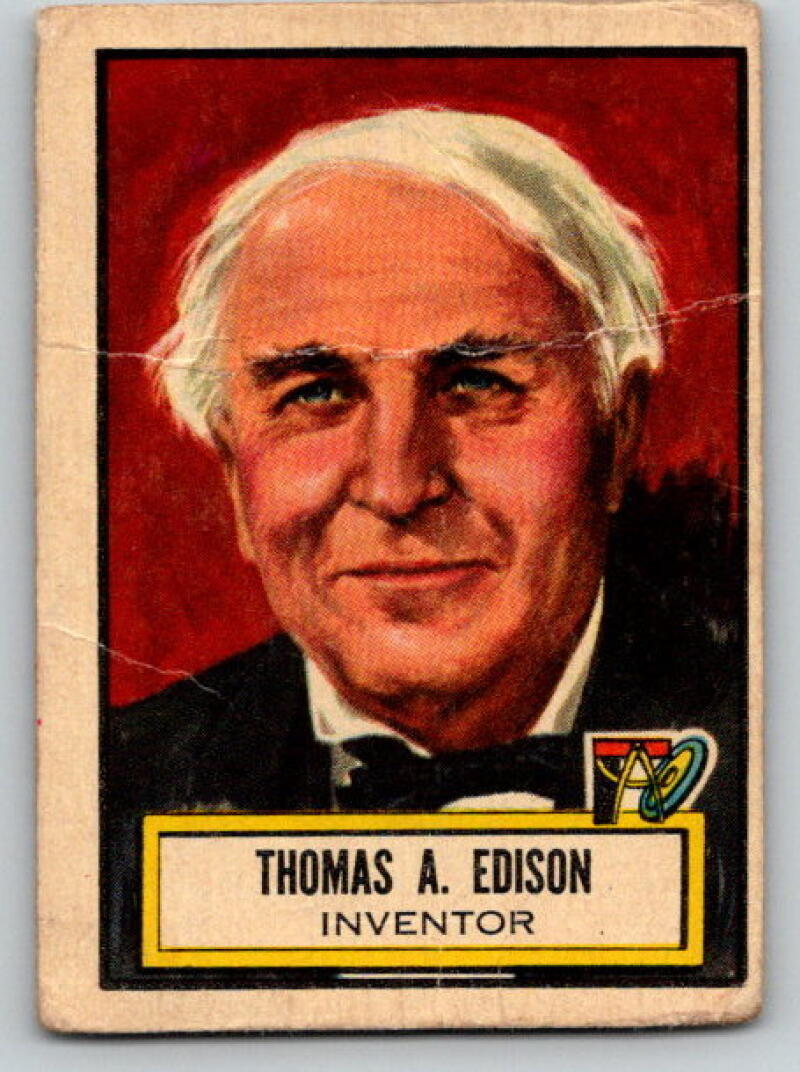 1952 Topps Look 'n See #71 Thomas A. Edison Vintage Card V8972