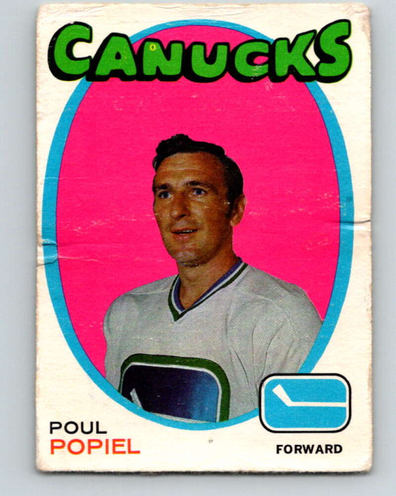 1971-72 O-Pee-Chee #1 Poul Popiel Vancouver Canucks V8988
