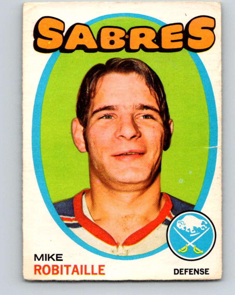 1971-72 O-Pee-Chee #8 Mike Robitaille RC Rookie Buffalo Sabres V9000