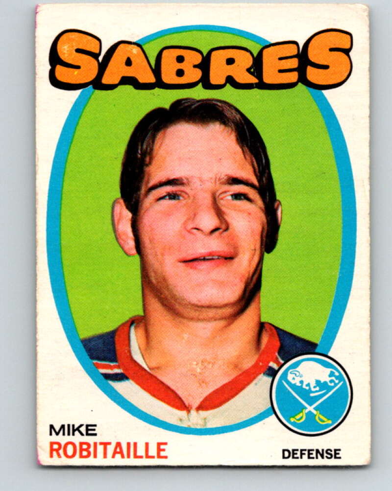 1971-72 O-Pee-Chee #8 Mike Robitaille RC Rookie Buffalo Sabres V9001