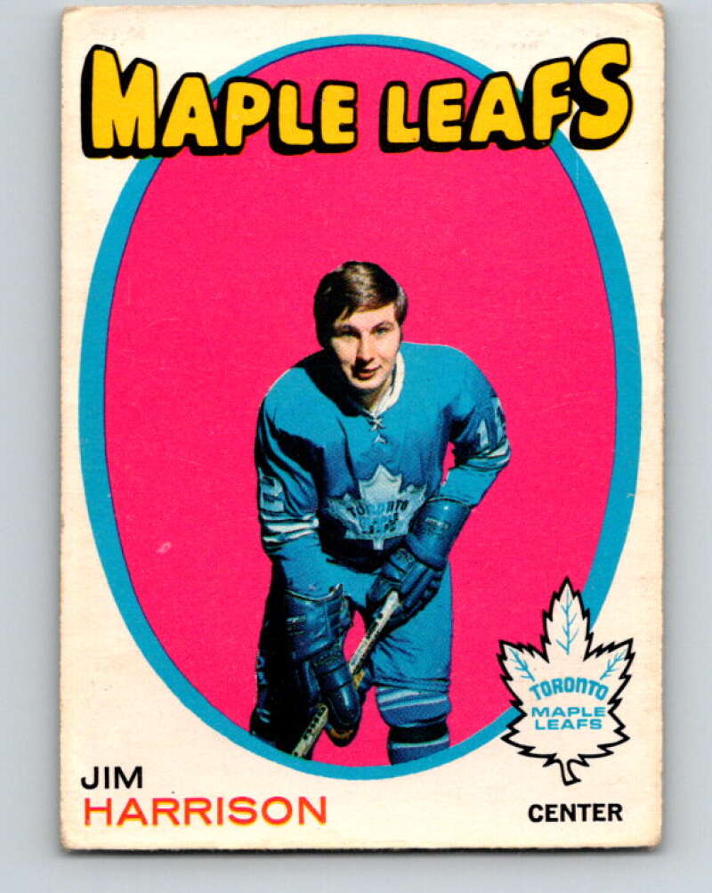 1971-72 O-Pee-Chee #10 Jim Harrison Toronto Maple Leafs V9005