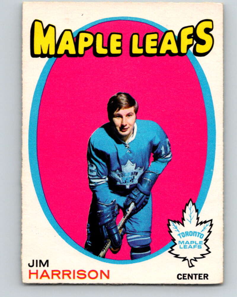 1971-72 O-Pee-Chee #10 Jim Harrison Toronto Maple Leafs V9006
