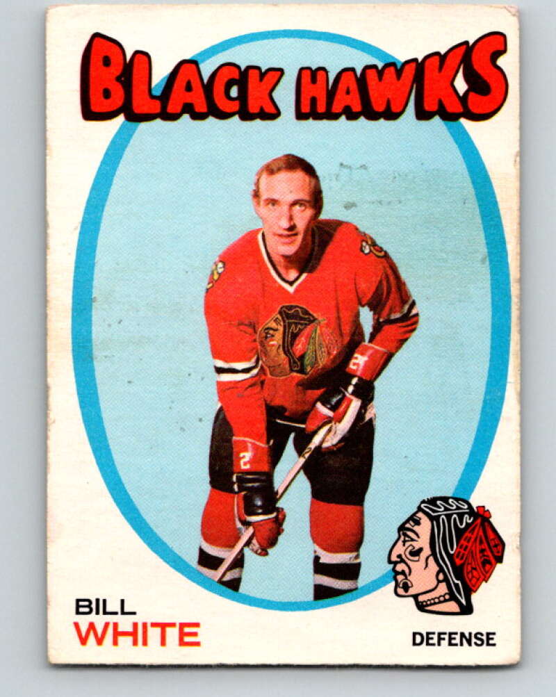 1971-72 O-Pee-Chee #11 Bill White Chicago Blackhawks V9008