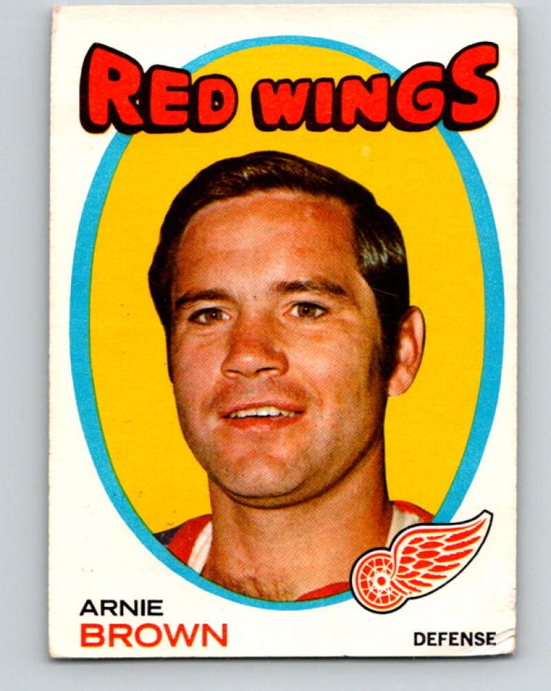 1971-72 O-Pee-Chee #14 Arnie Brown Detroit Red Wings V9016