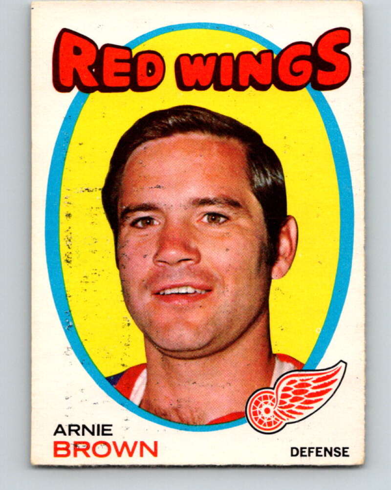 1971-72 O-Pee-Chee #14 Arnie Brown Detroit Red Wings V9017