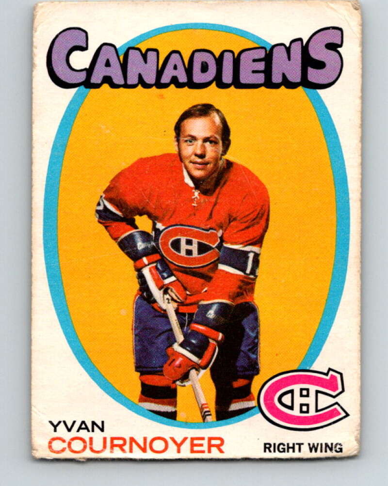 1971-72 O-Pee-Chee #15 Yvan Cournoyer Montreal Canadiens V9018