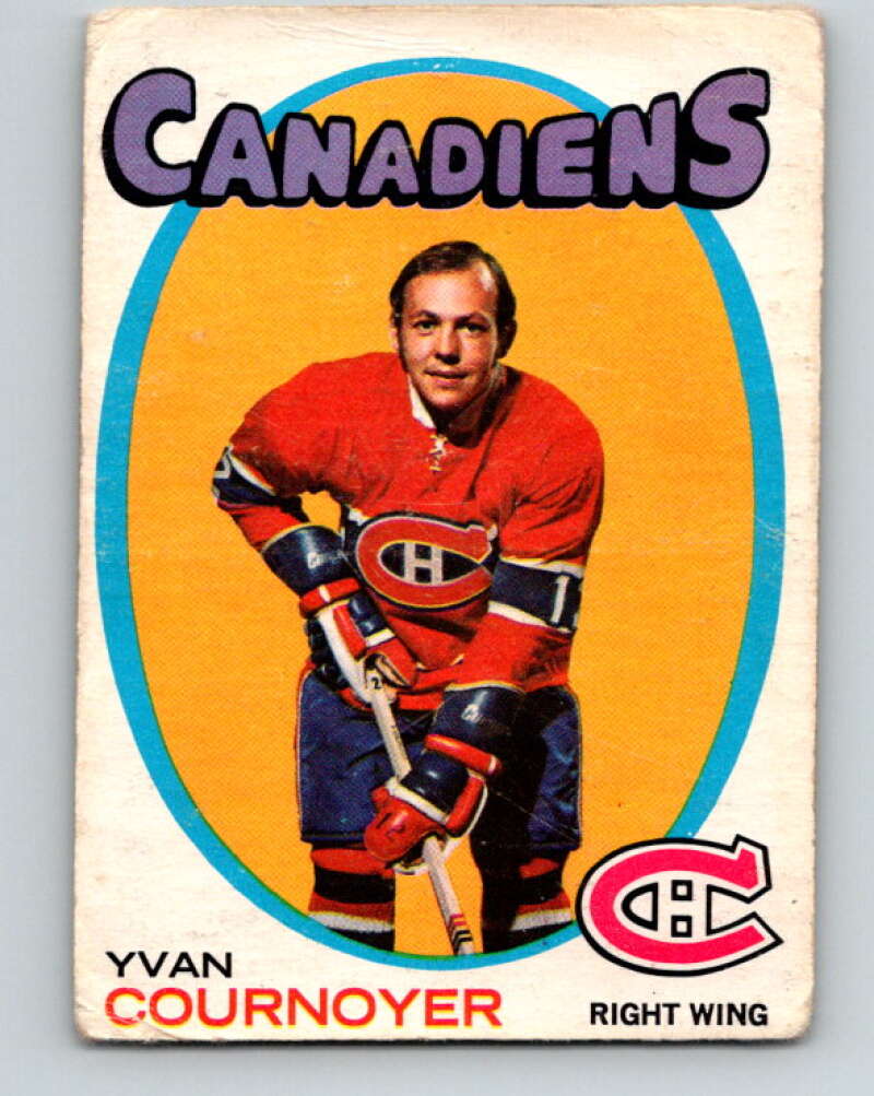 1971-72 O-Pee-Chee #15 Yvan Cournoyer Montreal Canadiens V9019