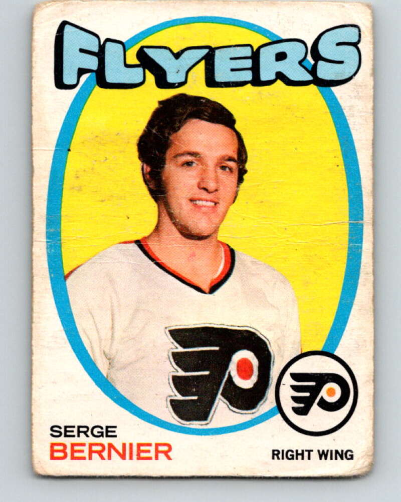 1971-72 O-Pee-Chee #19 Serge Bernier RC Rookie Philadelphia Flyers V9029