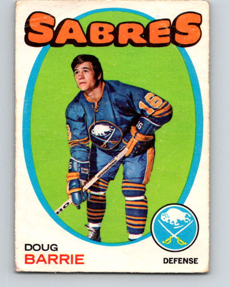 1971-72 O-Pee-Chee #22 Doug Barrie RC Rookie Buffalo Sabres V9039
