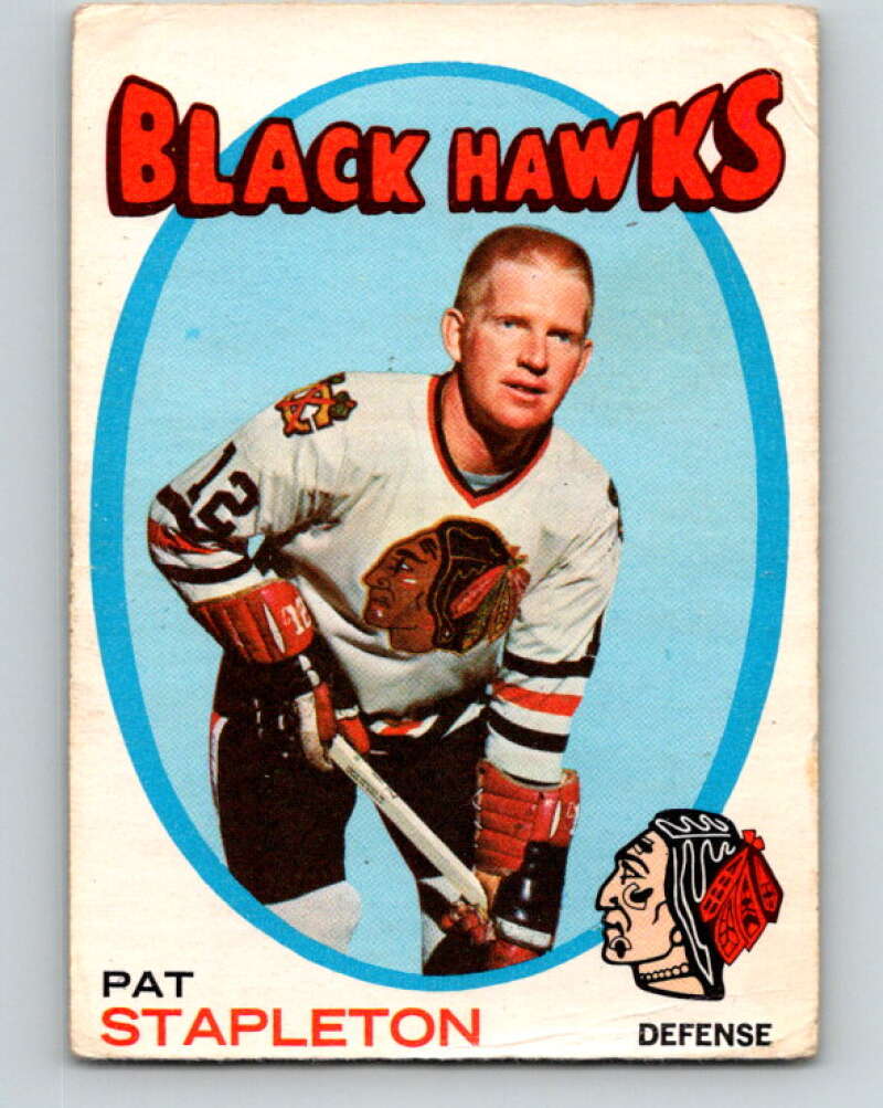 1971-72 O-Pee-Chee #25 Pat Stapleton Chicago Blackhawks V9048