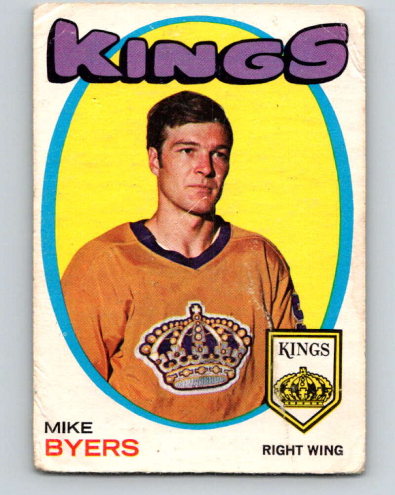 1971-72 O-Pee-Chee #34 Mike Byers Los Angeles Kings V9068