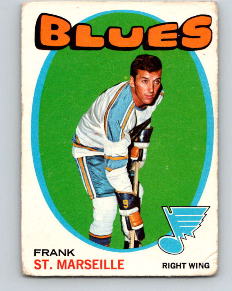 1971-72 O-Pee-Chee #38 Frank St. Marseille St. Louis Blues V9080