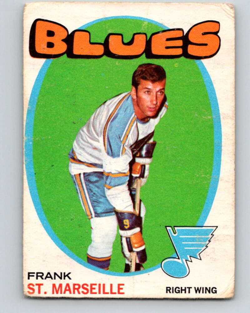 1971-72 O-Pee-Chee #38 Frank St. Marseille St. Louis Blues V9081