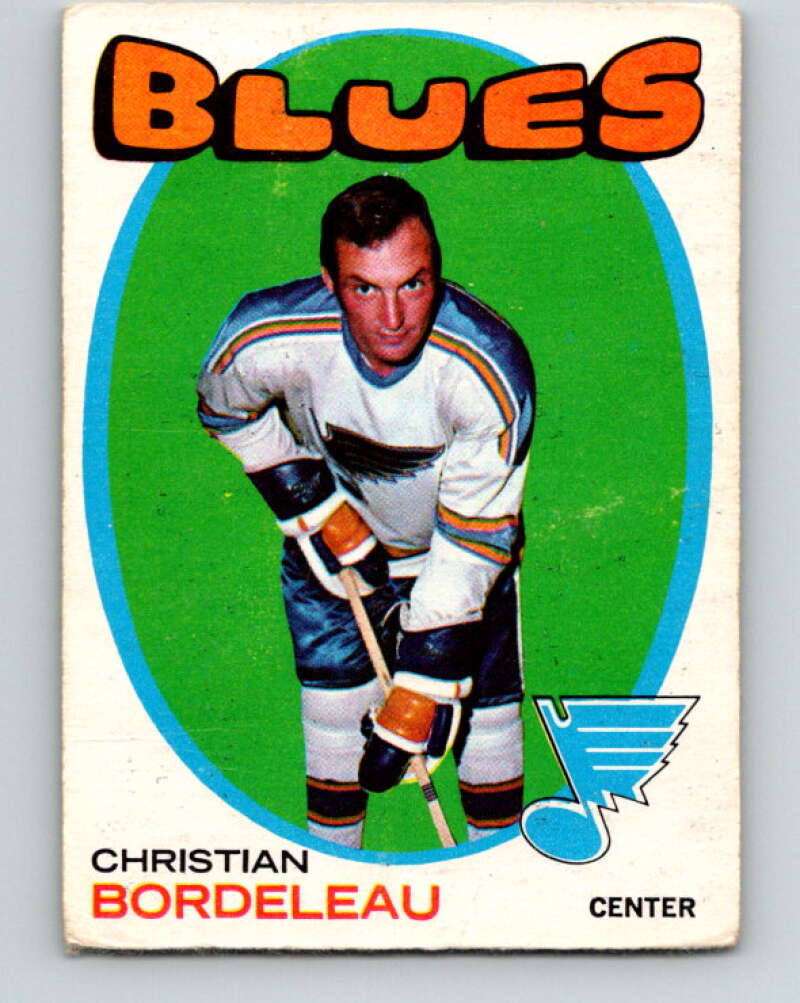 1971-72 O-Pee-Chee #51 Chris Bordeleau RC Rookie St. Louis Blues V9116