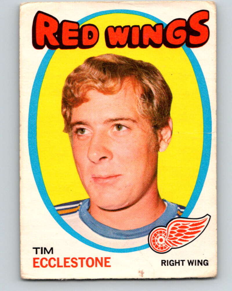 1971-72 O-Pee-Chee #52 Tim Ecclestone Detroit Red Wings V9117